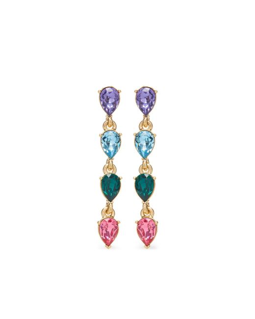 Oscar de la Renta Crystal Tooth drop earrings