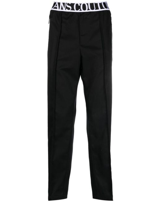 Versace Jeans Couture logo-waistband pleat-detail trousers