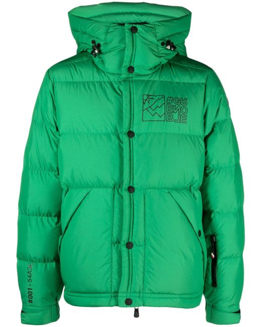 Moncler Grenoble logo-patch ripstop down jacket