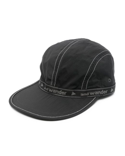 And Wander logo-tape contrast-stitching cap