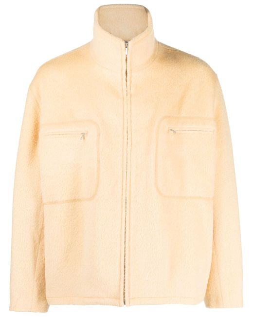 Auralee fleece zip-front jacket