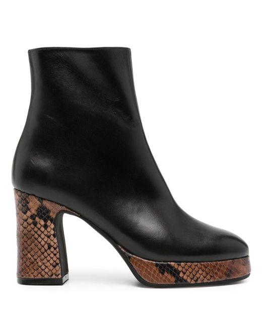 Roberto Festa snakeskin-effect leather ankle boots