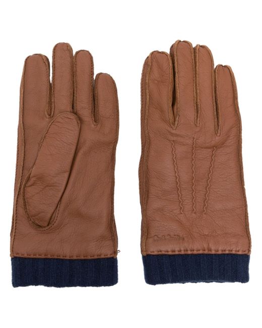 Paul Smith logo-debossed leather gloves