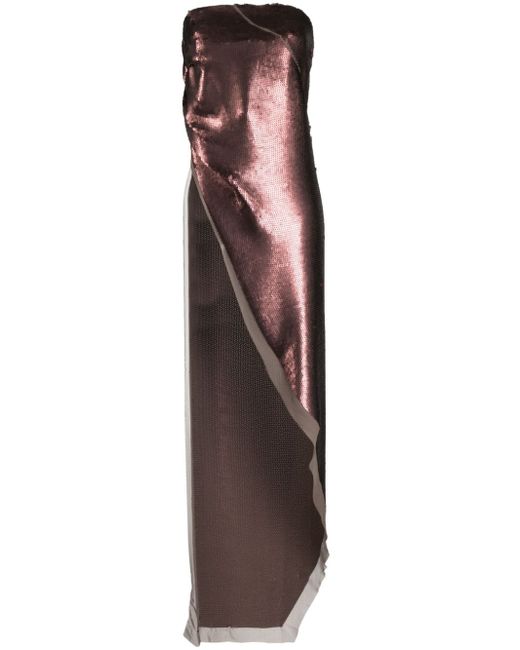 Rick Owens Luxor asymmetric sequinned top