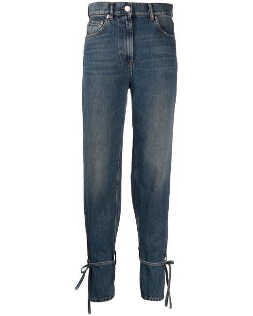Iro tie-fastening straight-leg jeans