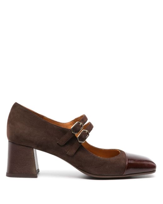 Chie Mihara Volcano 45mm square-toe leather pumps