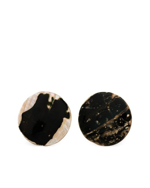 Saint Laurent Shelle circular-design earrings