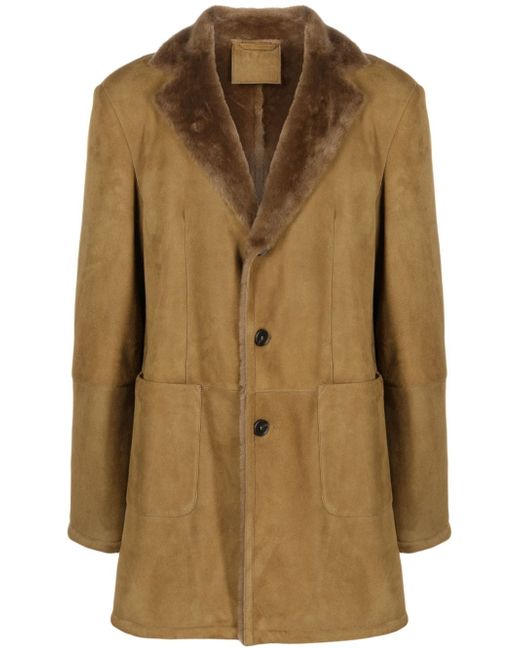 Desa 1972 notched-lapels shearling coat
