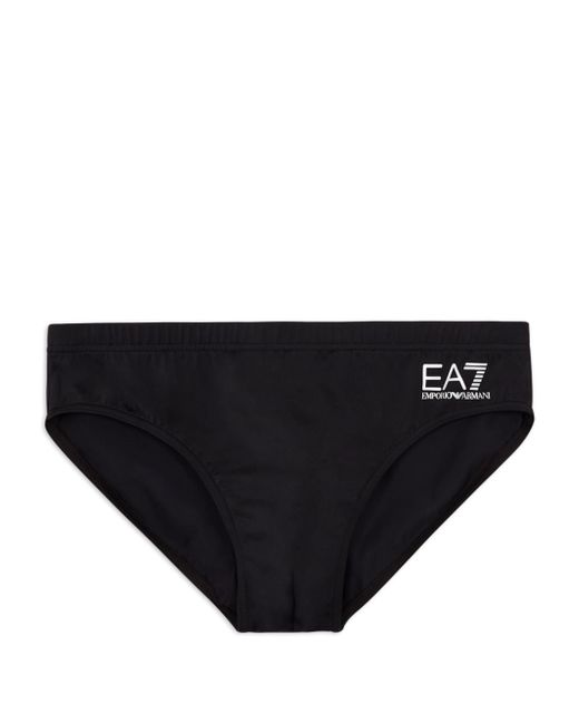 Ea7 logo-print swim trunks