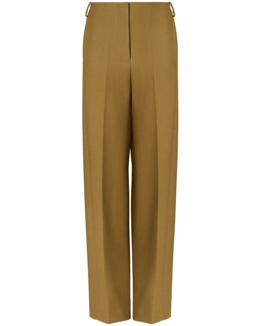 Tory Burch pressed-crease wool-blend tailored trousers