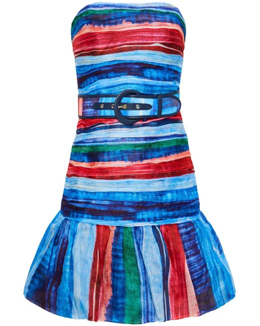 Rebecca Vallance Rimini striped strapless minidress