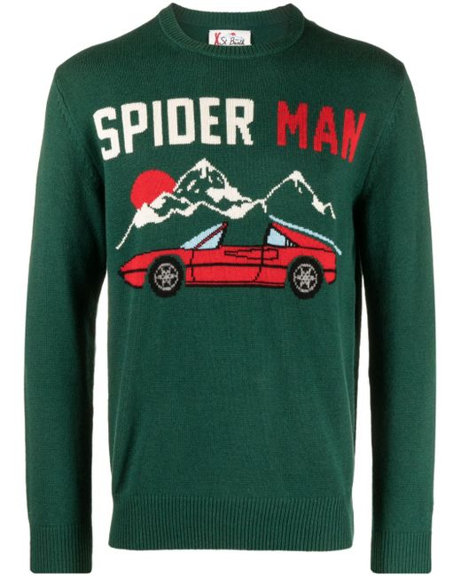 Mc2 Saint Barth Spider Man intarsia-knit jumper