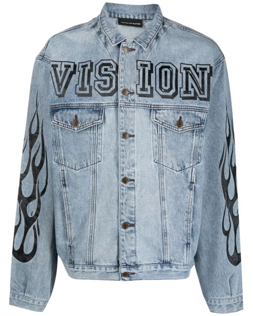 Vision Of Super logo-print denim jacket