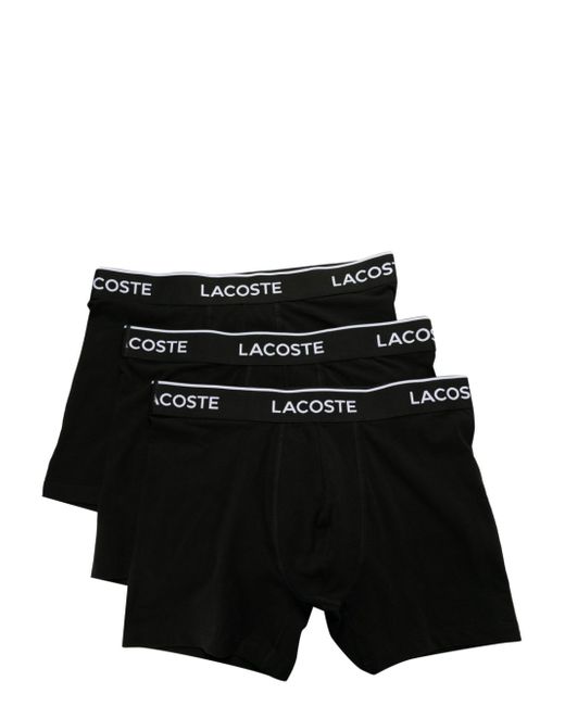 Lacoste logo-waistband slip-on boxers pack of three