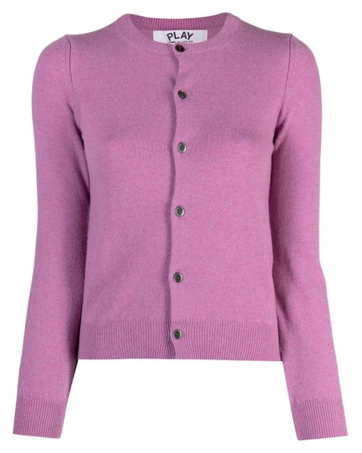 Comme Des Garçons Play heart-patch knitted cardigan