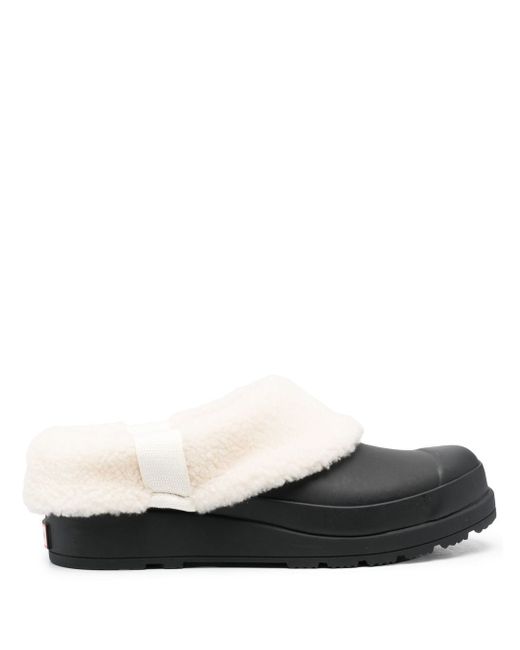 Hunter shearling-lined clogs