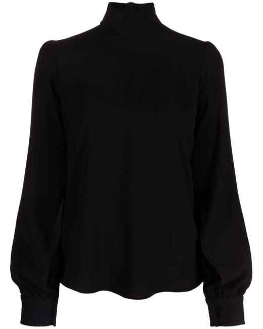 N.21 puff-sleeves crepe blouse