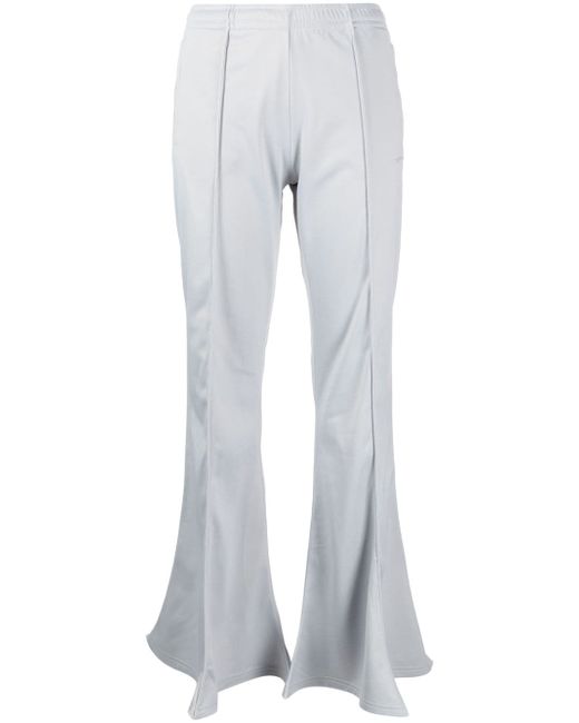 Y / Project elasticated-waist flared trousers