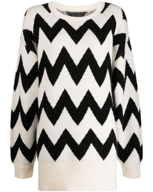 Cynthia Rowley patterned-intarsia ribbed-knit jumper