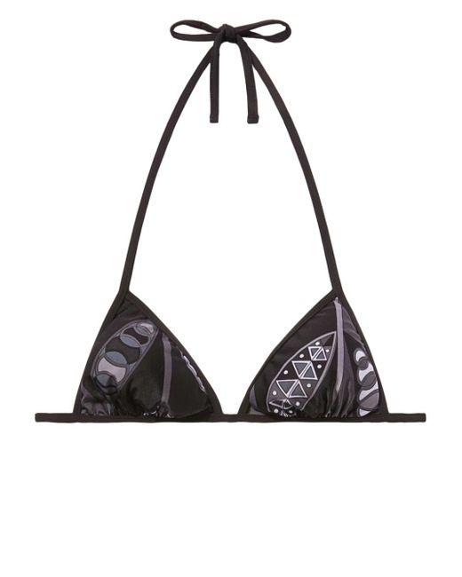 Pucci Girandole-print triangle bikini top