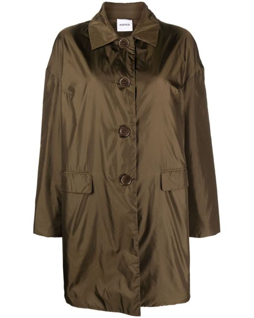 Aspesi button-up padded trench coat