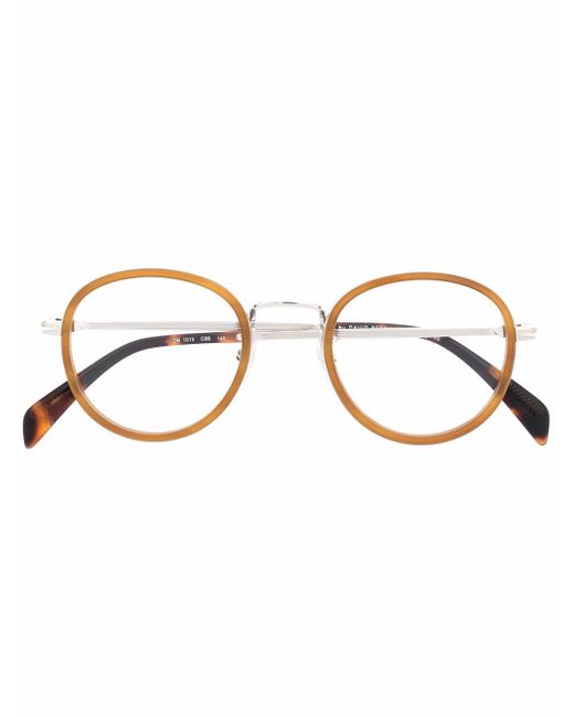 David Beckham Eyewear tortoiseshell round-frame glasses