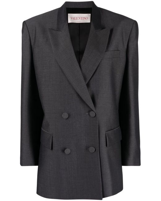 Valentino Garavani double-breasted wool-blend blazer