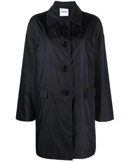 Aspesi buttoned-up padded trench coat