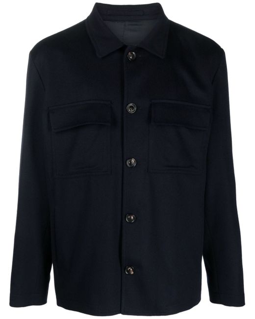 Lardini wool-cashmere shirt jacket