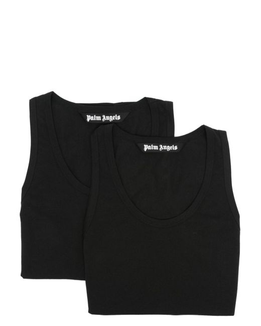 Palm Angels cotton tank top pack of two