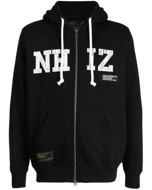 Izzue drawstring zip-up hoodie