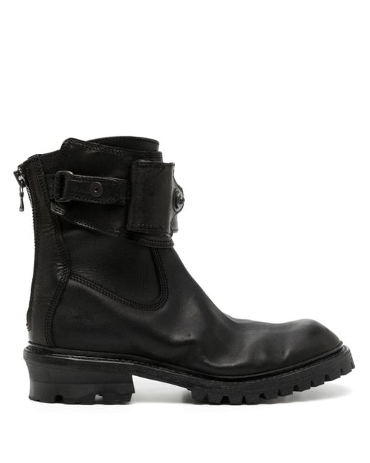 Julius round-toe leather boots