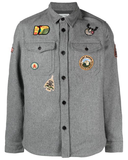 Mc2 Saint Barth multi-patch button-down shirt jacket
