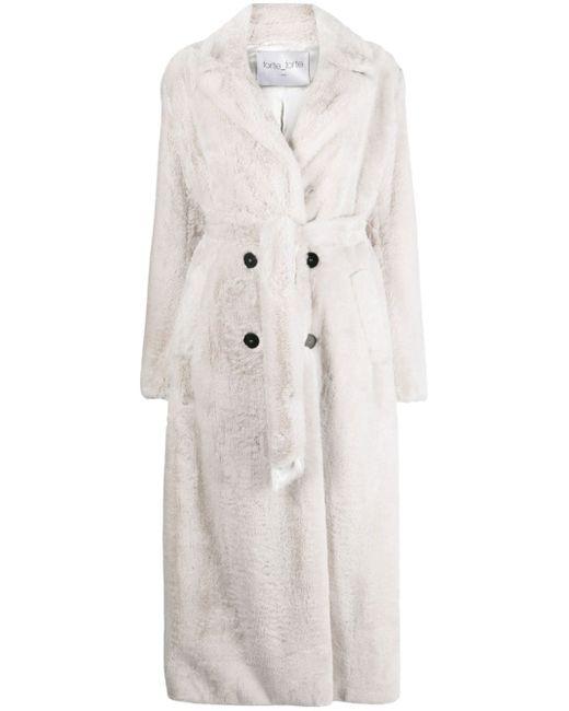 Forte-Forte faux-fur double-breasted coat