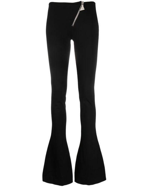 Attico zip-embellished flared trousers