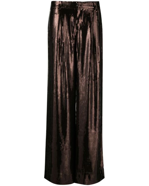 Retrofete mid-rise sequin-embellished palazzo pants
