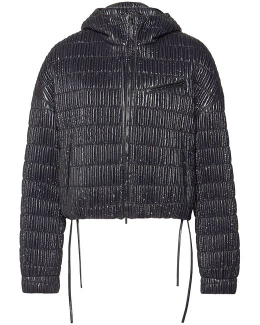 Ferragamo high-shine quilted bomber jacket