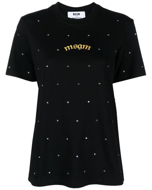 Msgm rhinestone-embellished T-shirt
