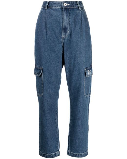 Chocoolate high-rise tapered-leg jeans