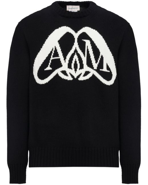 Alexander McQueen logo-intarsia sweatshirt