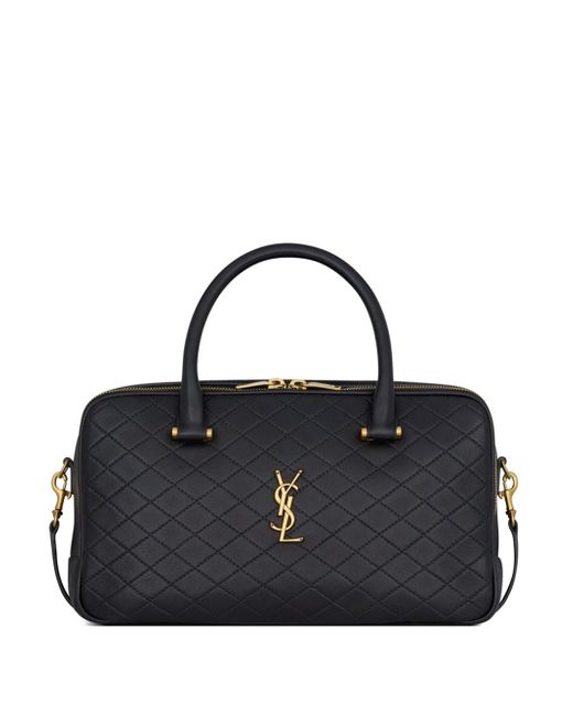 Saint Laurent Lyia quilted leather duffle bag