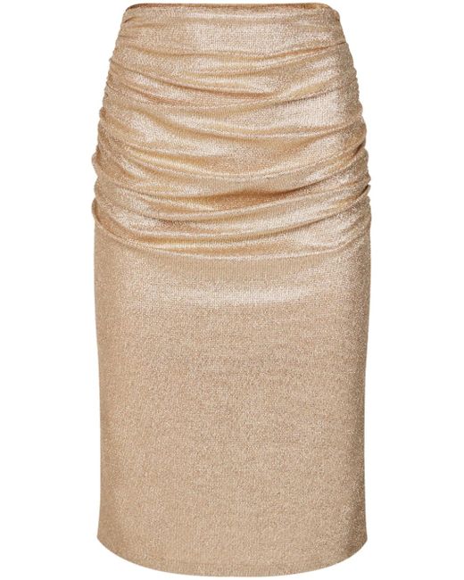 Nina Ricci draped lurex pencil skirt
