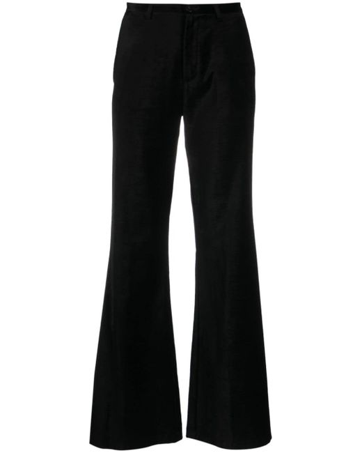Forte-Forte high-waisted velvet palazzo trousers