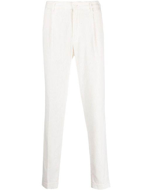 Incotex tapered cotton corduroy trousers