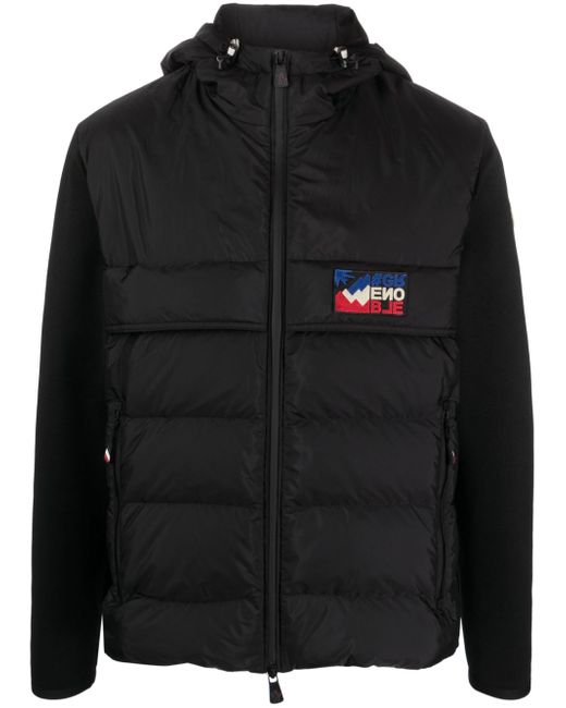 Moncler Grenoble quilted-panel hooded cardigan