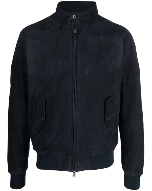 Baracuta G9 Harrington panelled suede jacket