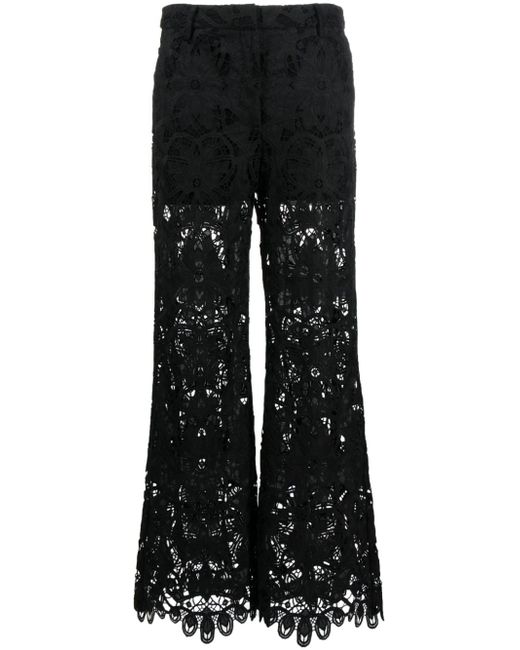 Munthe Eileen straight-leg corded-lace trousers