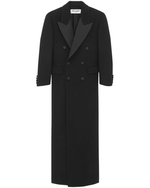 Saint Laurent double-breasted long coat