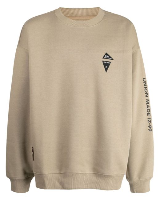 Izzue logo-patches cotton-blend sweatshirt