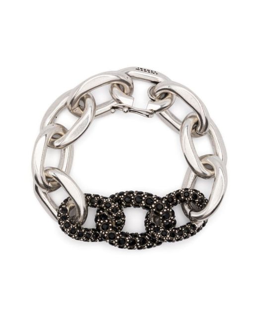 Isabel Marant glass crystal-embellished curb-chain bracelet